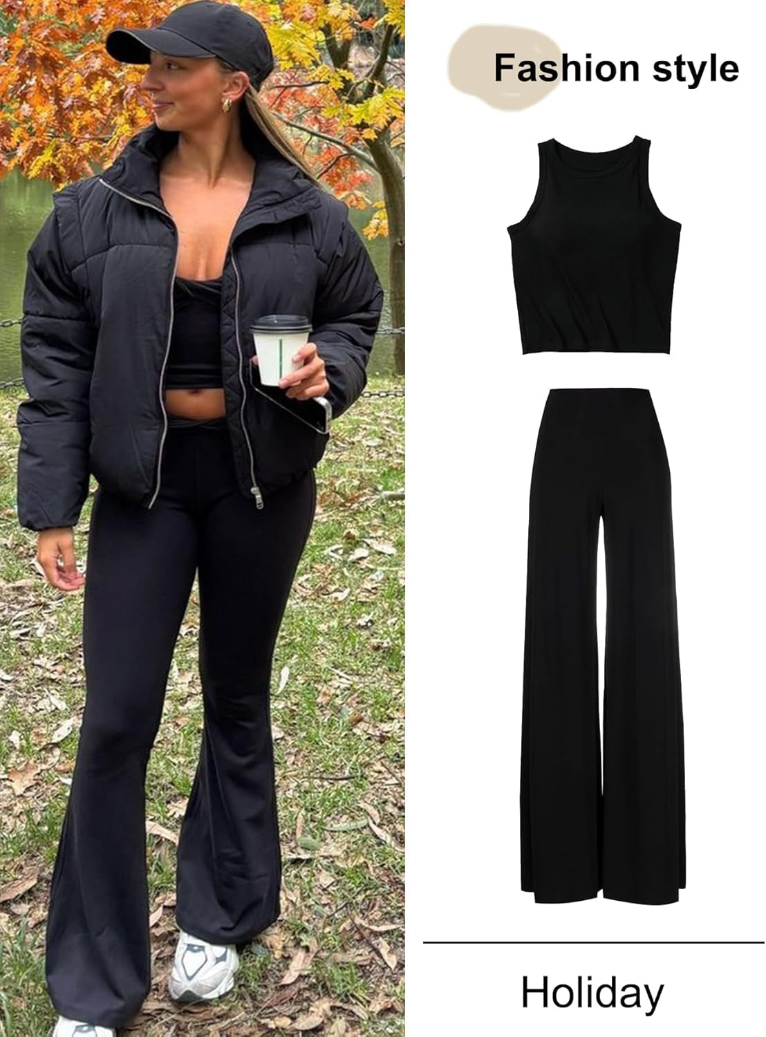 Women's Quilted Cropped Puffer Jacket - Warm Winter Coat 2025